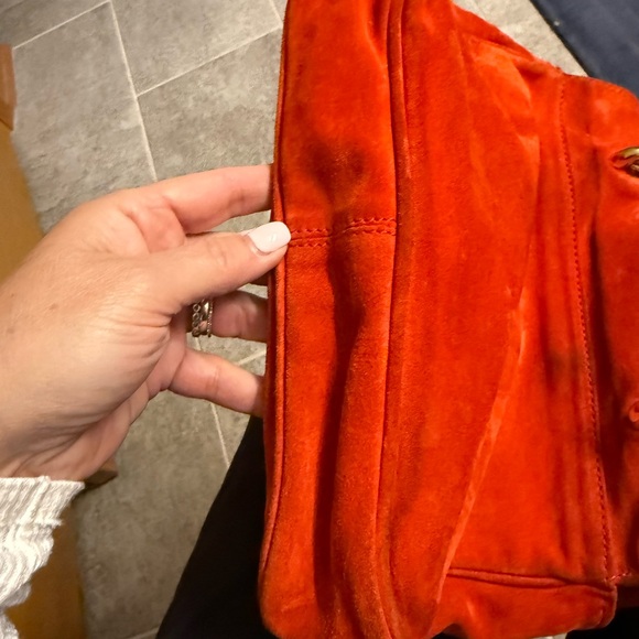 Chic Red Bow suede Women's Shoulder Bag - Picture 5 of 15